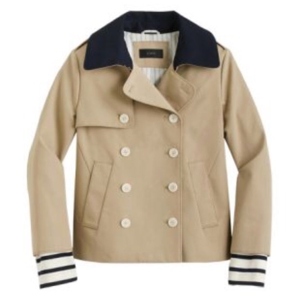 J Crew Cropped Trench Coat - Picture 1 of 3